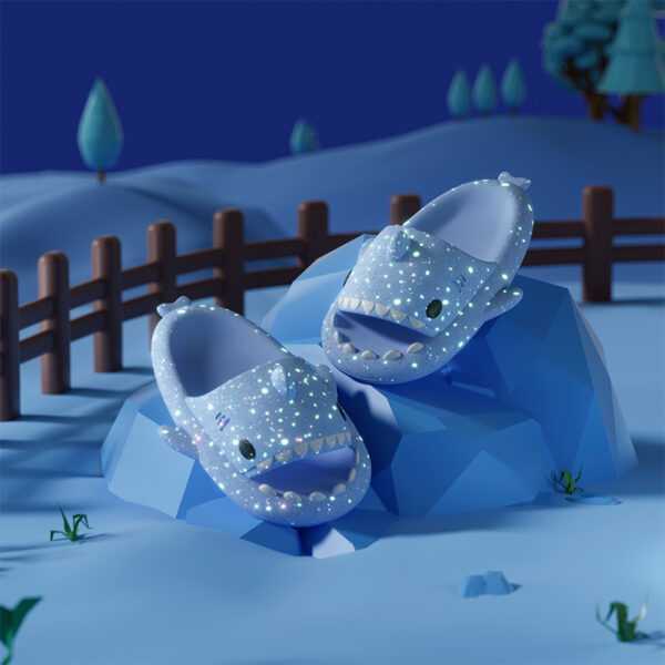 Shark Slippers With Starry Night Light Design - Image 6