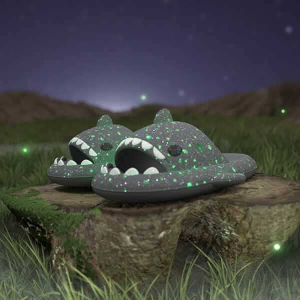 Shark Slippers With Starry Night Light Design - Image 5