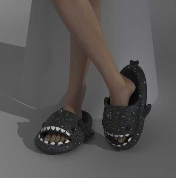 Shark Slippers With Starry Night Light Design - Image 4